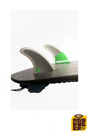 Quillas FEATHER FINS | Black Hexa Core Hc Green Click Tab - Monduber Skate Shop