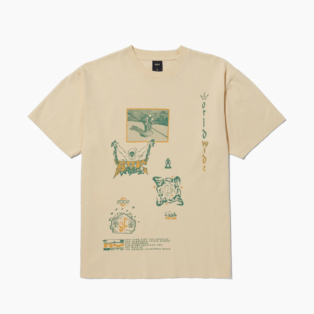CAMISETA HUF | ZINE WASHED - Monduber Skate Shop
