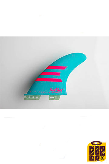 Quillas FEATHER FINS | Ultralight Epoxy HC Click Tab Light Blue - Monduber Skate Shop