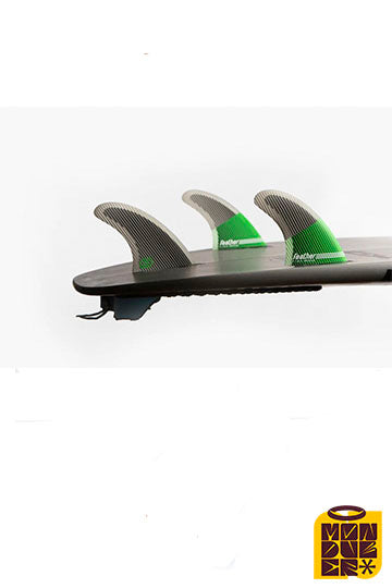 Quillas FEATHER FINS | Black Hexa Core Hc Green Click Tab - Monduber Skate Shop