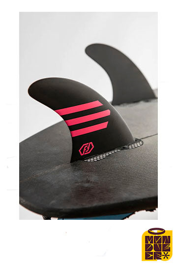 Quilla FEATHER FINS | Epoxy Hc Black/Coral Click tab - Monduber Skate Shop